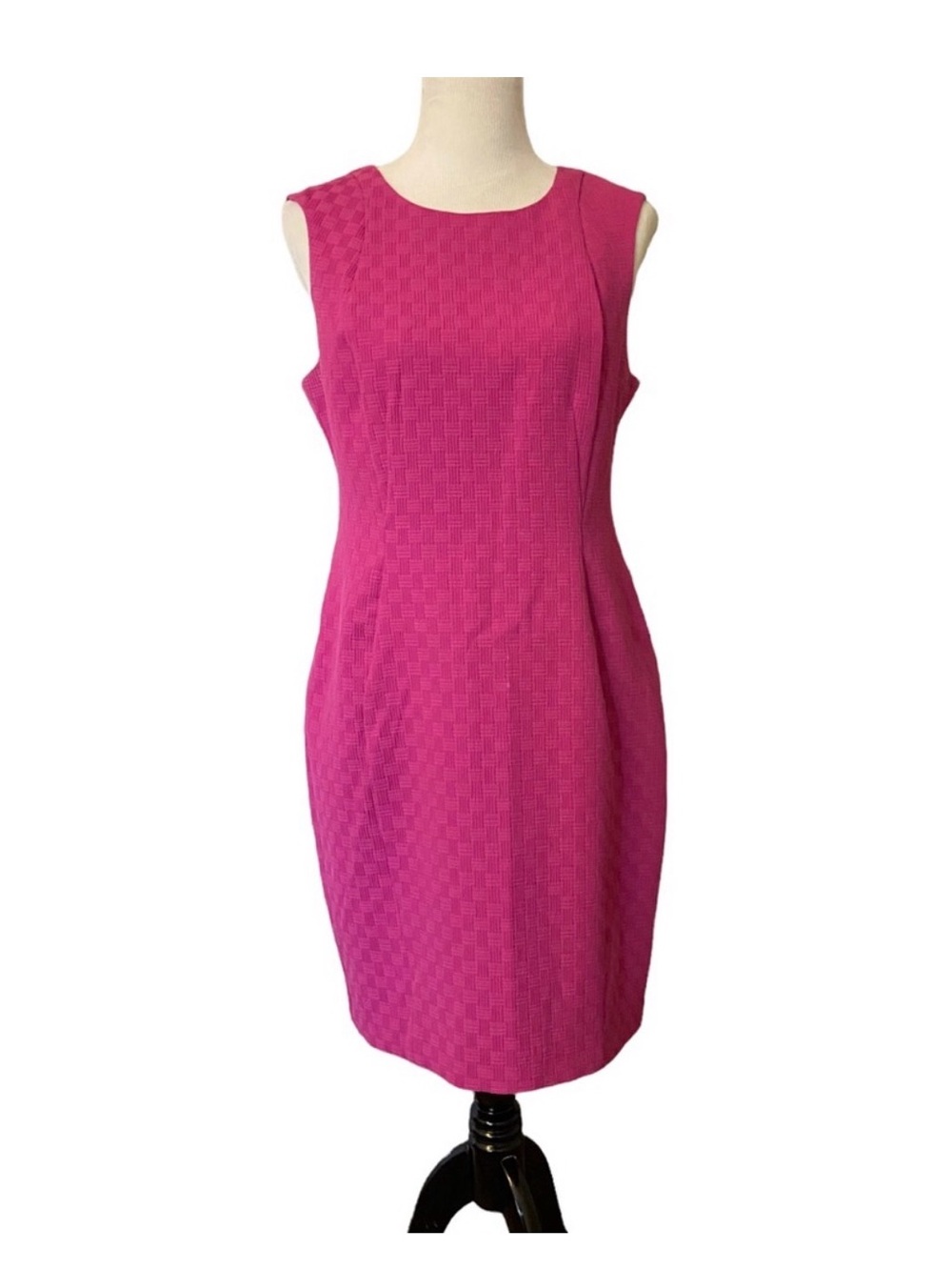 Worthington Fuchsia Sleeveless Midi Sheath Dress
